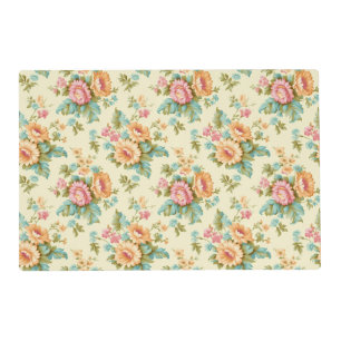 Victorian french country vintage flowers placemat