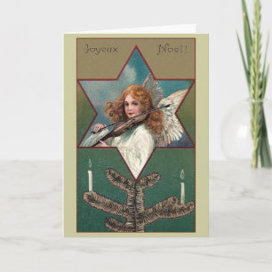 Victorian French Joyeux Noël Christmas Card