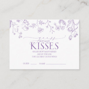 Victorian French Lilac Lavender Floral Shower Game Enclosure Card