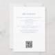 Victorian French QR Code Blue Vintage Wedding Invitation | Zazzle