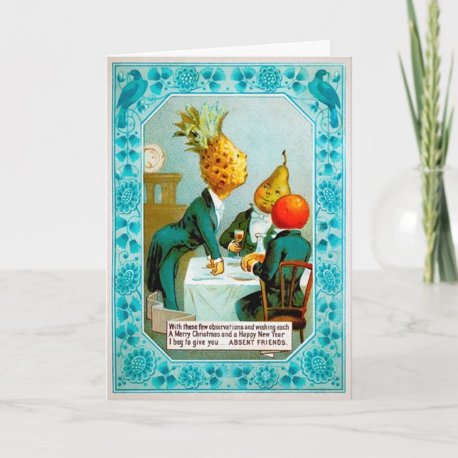 Victorian Fruit Dinner Christmas Card (Front)