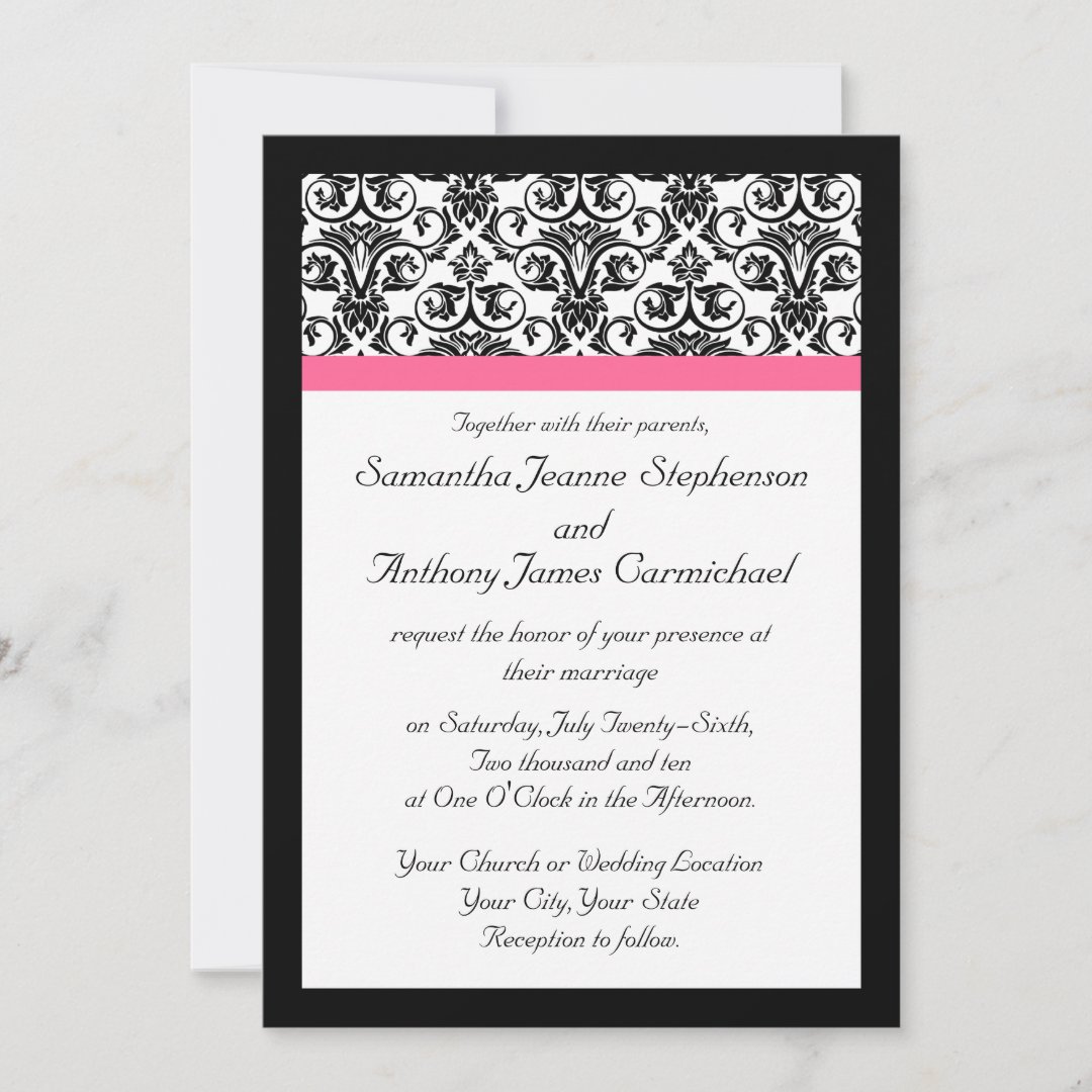 Victorian Fuchsia Wedding Invitations | Zazzle