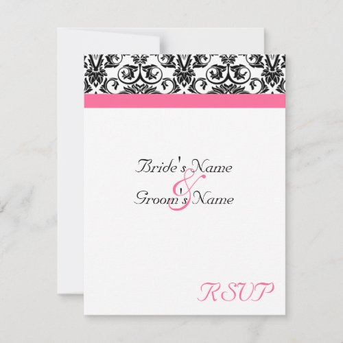 Victorian Fuschia Wedding Matching RSVP