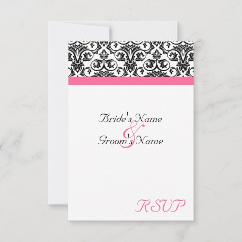 Victorian Fuschia Wedding Matching Small RSVP