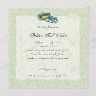 Victorian Garden Gazebo, Bridal Shower Invitation