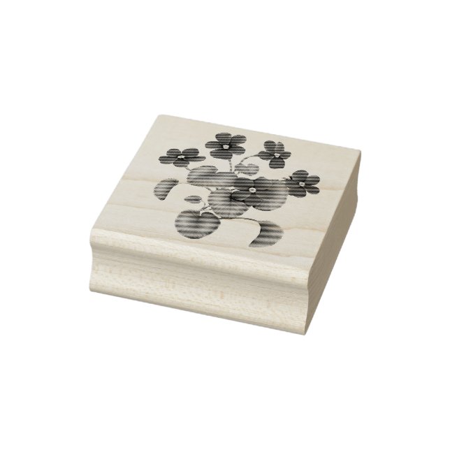 Victorian Garden Violets Rubber Stamp (Stamp)