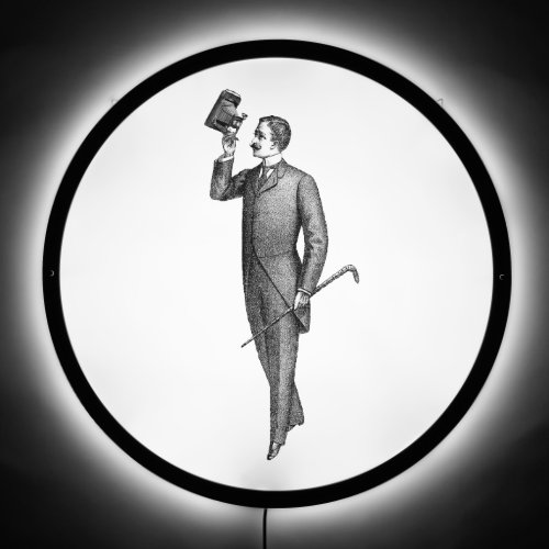 Victorian Gentleman Selfie LED Sign