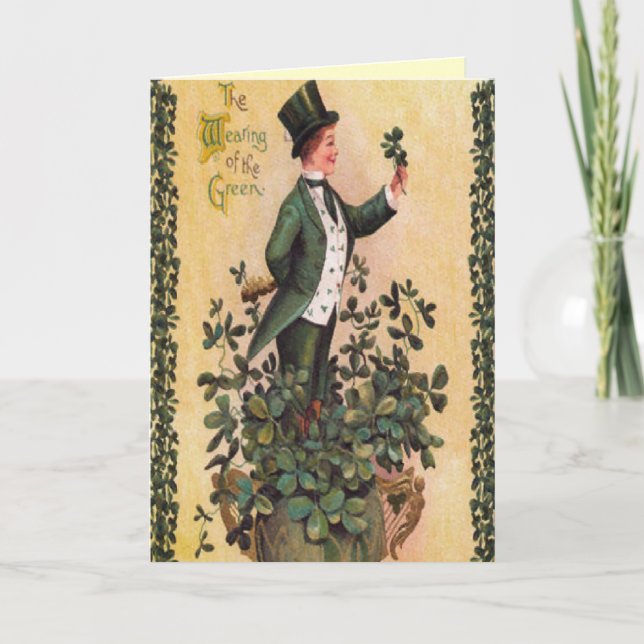 Victorian Gentleman St. Patrick's Day Card (Front)