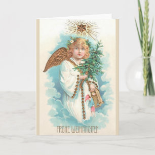 Victorian German Angel Christmas Greeting Card