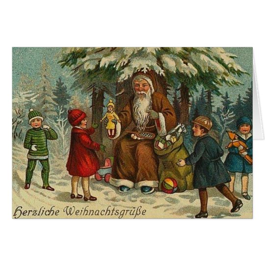 Victorian German Christmas Greeting Card | Zazzle.com