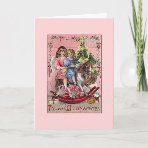 Victorian German Frohe Weihnachten Christmas Card