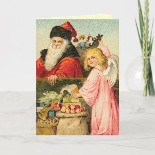 Victorian German Santa Card