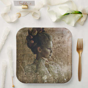 Victorian Ghost Lady-in-Waiting Paper Plates
