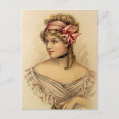 Victorian Gibson Girl Postcard