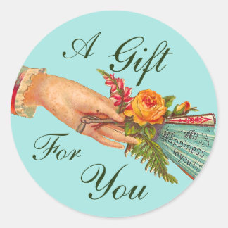 Victorian Gift Sticker Label