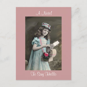 Victorian Girl All Dressed Up! Postcard