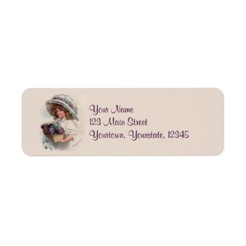 Victorian Girl In Bonnet Address Labels by vintageamerican at Zazzle