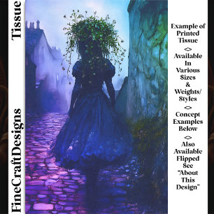 Victorian Girl In Green Dress DG7R Decoupage Tissue Paper