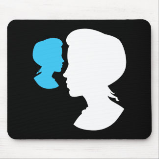 Victorian Girl Silhouette Cameo Mouse Pad