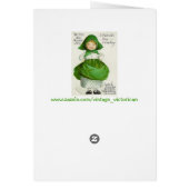 Victorian Girl St. Patrick's Day Greeting Card (Back)