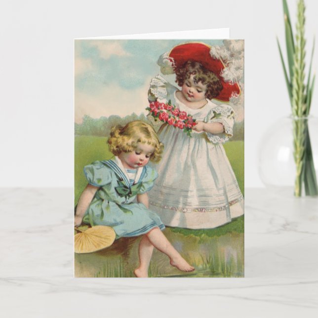 Victorian girls by the water card (Front)
