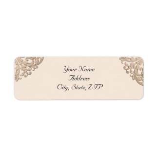 Victorian Gold Filigree Return Address Label