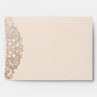 Victorian Gold Filigree Wedding Envelope