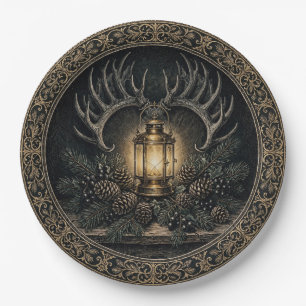 Victorian Gothic Antlers Dinner Plate