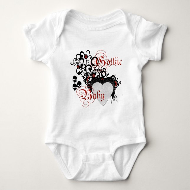 Victorian gothic baby baby bodysuit (Front)