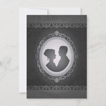 Victorian Gothic Cameo Wedding Invitations by youreinvited at Zazzle