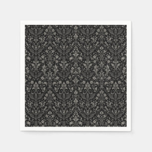 Victorian Gothic Damask with Hidden Bats & Jasmine Napkins