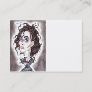 Victorian Gothic Dark Caricature Drawing Business Business Card