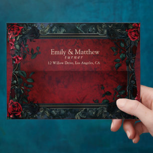 Victorian Gothic Elegance Wedding Envelope