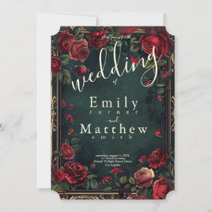 Victorian Gothic Elegance Wedding Invitation