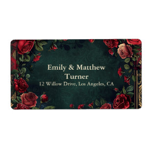 Victorian Gothic Elegance Wedding Label