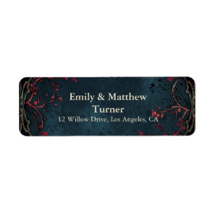 Victorian Gothic Elegance Wedding Label