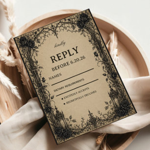 Victorian Gothic Elegant RSVP Card
