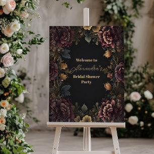 Victorian Gothic Floral Frame Bridal Shower Foam Board