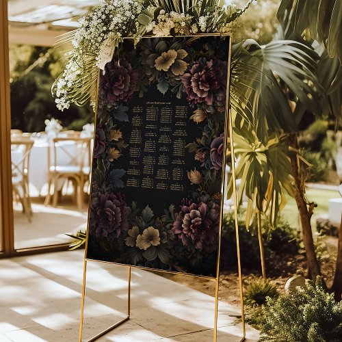 Victorian Gothic Floral Frame Wedding Foam Board