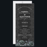 Victorian Gothic Floral Roses Wedding Program<br><div class="desc">Retro victorian style gothic program for your wedding. You can edit the text according to your needs. To modify the text, select «Details». For adjusting the text's position, font, or color, click on «Edit using Design Tool». This design is part of a collection, feel free to stop by and see...</div>