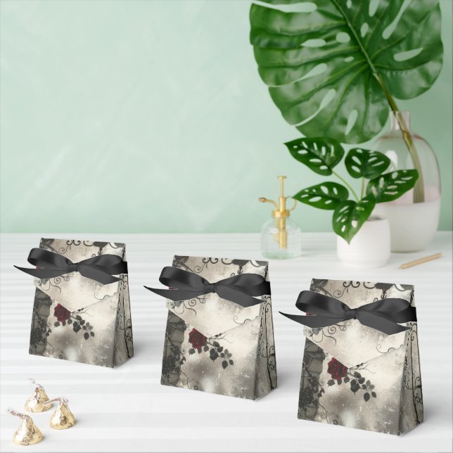 Victorian Gothic Garden Roses Pattern Favor Boxes (Multiple)