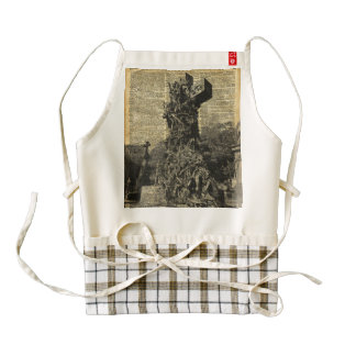 Victorian Gothic Graves,Tombstones Halloween Art Zazzle HEART Apron