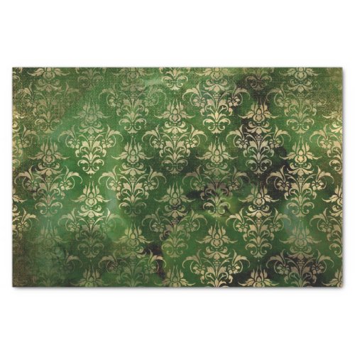 Victorian Gothic Green and Gold Tissue Paper