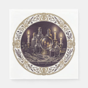 Victorian Gothic Halloween Apothecary Napkins