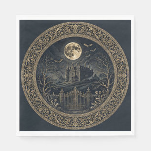 Victorian Gothic Halloween Manor Napkins