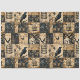Victorian Gothic Halloween Patchwork Tissue Paper