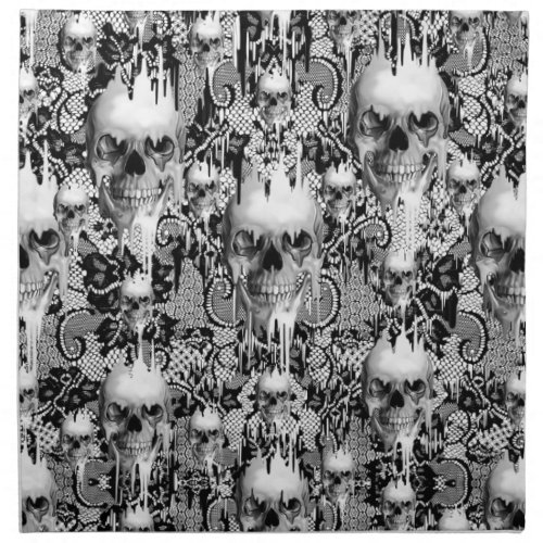 Victorian Gothic Lace skull pattern Napkin