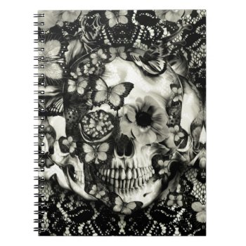 Victorian Gothic Lace Skull Pattern Notebook by KPattersonDesign at Zazzle