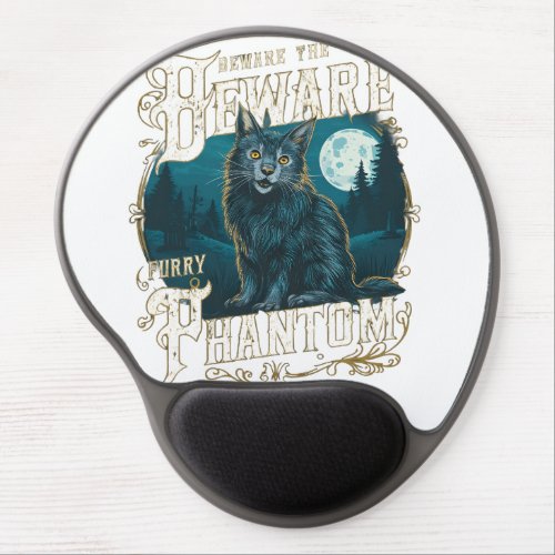 Victorian Gothic Maine Coon Mysterious Nighttime  Gel Mouse Pad