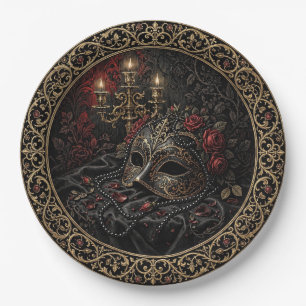 Victorian Gothic Masquerade Dinner Plate